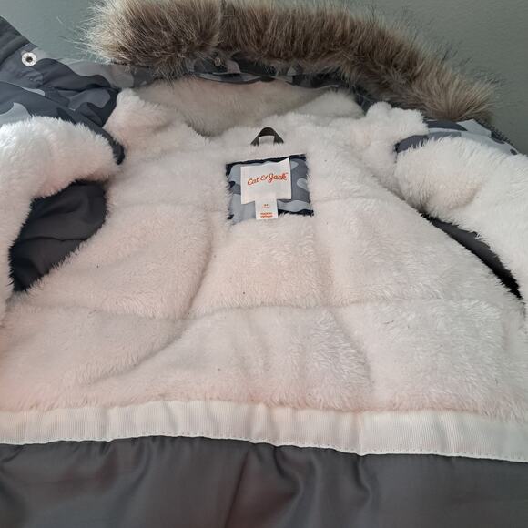 Cat & Jack Toddler Boys Camo Full Zip Puffer Winter Coat 3T - Picture 5 of 10